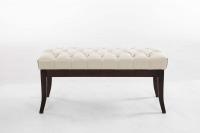 Sitzbank Ramses Kunstleder antik-dunkel 100 creme 