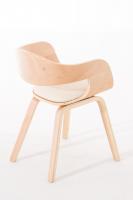 Besucherstuhl Kingston natura/creme 