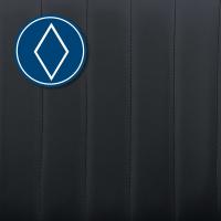 Besucherstuhl Tiffin Kunstleder walnuss/schwarz 