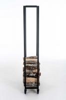 Kaminholzständer Hetta 25x60x150 cm schwarz 