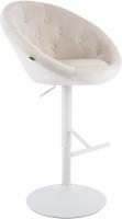 Barhocker London Samt weiß creme