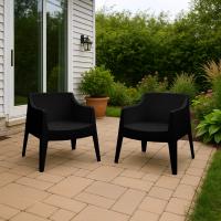 4er Set Stühle Bartal schwarz