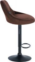 2er Set Barhocker Lazio Samt schwarz braun 