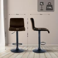 Barhocker Hover Samt B braun 