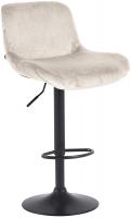Barhocker Solon Schwarz Samt creme 