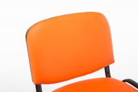 Besucherstuhl Ken Kunstleder orange Besucherstuhl Ken Kunstleder orange