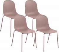 4er Set Stuhl Hardin pink