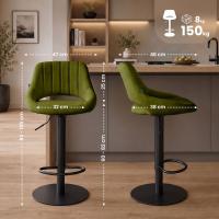 Barhocker HD Milet B Stoff grün Barhocker HD Milet B Stoff grün