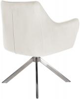 Esszimmerstuhl Swing Samt edelstahl creme 
