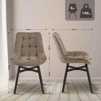 Stuhl Colby Stoff taupe 