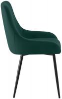 Esszimmerstuhl Elmira Samt schwarz grün 