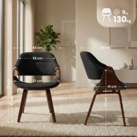 Esszimmerstuhl Maira Stoff walnuss/schwarz 