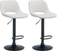 2er Set Barhocker Camden Samt schwarz creme 2er Set Barhocker Camden Samt schwarz creme