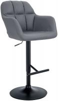 Barhocker Natoma Kunstleder schwarz grau 