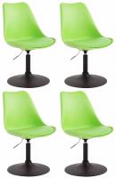 4er Set Esszimmerstühle Maverick B Kunststoff grün 