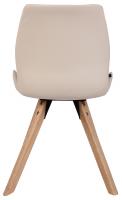 4er Set Stuhl Luna Kunstleder creme 