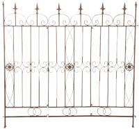 4er Set Gartenzäune Mangold antik braun 