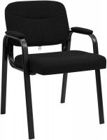 Besucherstuhl Rheon Stoff schwarz