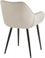 4er Set Stuhl Tanna Samt creme 