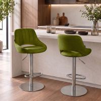 Barhocker HD Milet C Stoff grün 