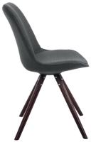 4er Set Stühle Toulouse Stoff Rund cappuccino (eiche) dunkelgrau 