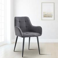 2er Set Esszimmerstuhl Ferndale Samt dunkelgrau 2er Set Esszimmerstuhl Ferndale Samt dunkelgrau