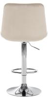 2er Set Barhocker Toni Samt chrom creme 