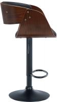 Barhocker Portmore Kunstleder schwarz walnuss/schwarz 