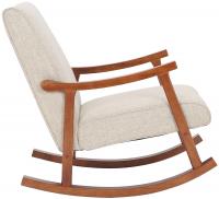 Schaukelstuhl Morelia Stoff walnuss creme Schaukelstuhl Morelia Stoff walnuss creme