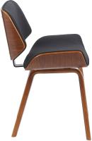 2er Set Besucherstuhl Beverley Stoff walnuss/schwarz 