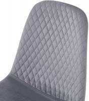 4er Set Stühle Giverny Samt grau 