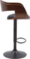 2er Set Barhocker Kingston B Kunstleder walnuss/schwarz 