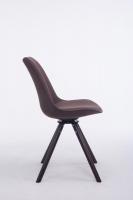 Besucherstuhl Troyes Stoff Rund walnuss (eiche) braun 