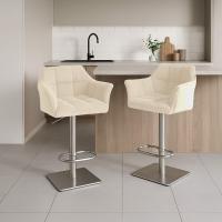 Barhocker Damaso B Cord creme 