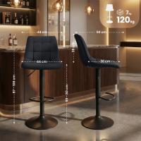 Barhocker Mapun Kunstleder schwarz 