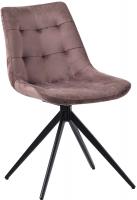 Esszimmerstuhl Merna Samt braun 