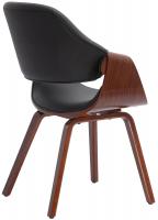 Esszimmerstuhl Maira Kunstleder walnuss/schwarz 