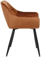 Besucherstuhl Emia Samt braun 