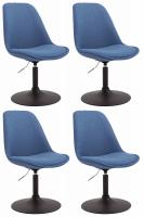 4er Set Stühle Maverick B Stoff blau