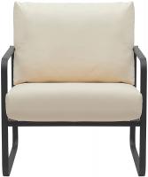 Lounger Manea Kunstleder creme 