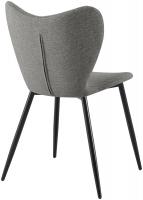 2er Set Esszimmerstuhl Maika Stoff grau 