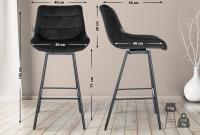 4er Set Barhocker Weston Schwenkbar Samt schwarz 
