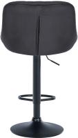2er Set Barhocker Lazio Samt schwarz dunkelgrau 