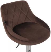 Barhocker Lazio Samt chrom braun 