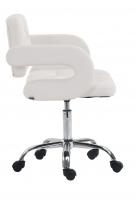 Arbeitshocker Dublin Kunstleder weiß 