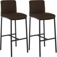 2er Set Barhocker Freeport Stoff B braun