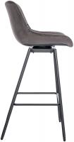 4er Set Barhocker Weston Schwenkbar Samt grau 