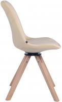 Esszimmerstuhl Troyes Samt Square natura (eiche) creme 