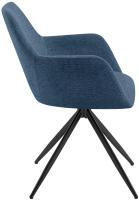 2er Set Esszimmerstuhl Olema Stoff blau 