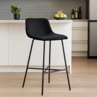 Barhocker Altona Samt schwarz